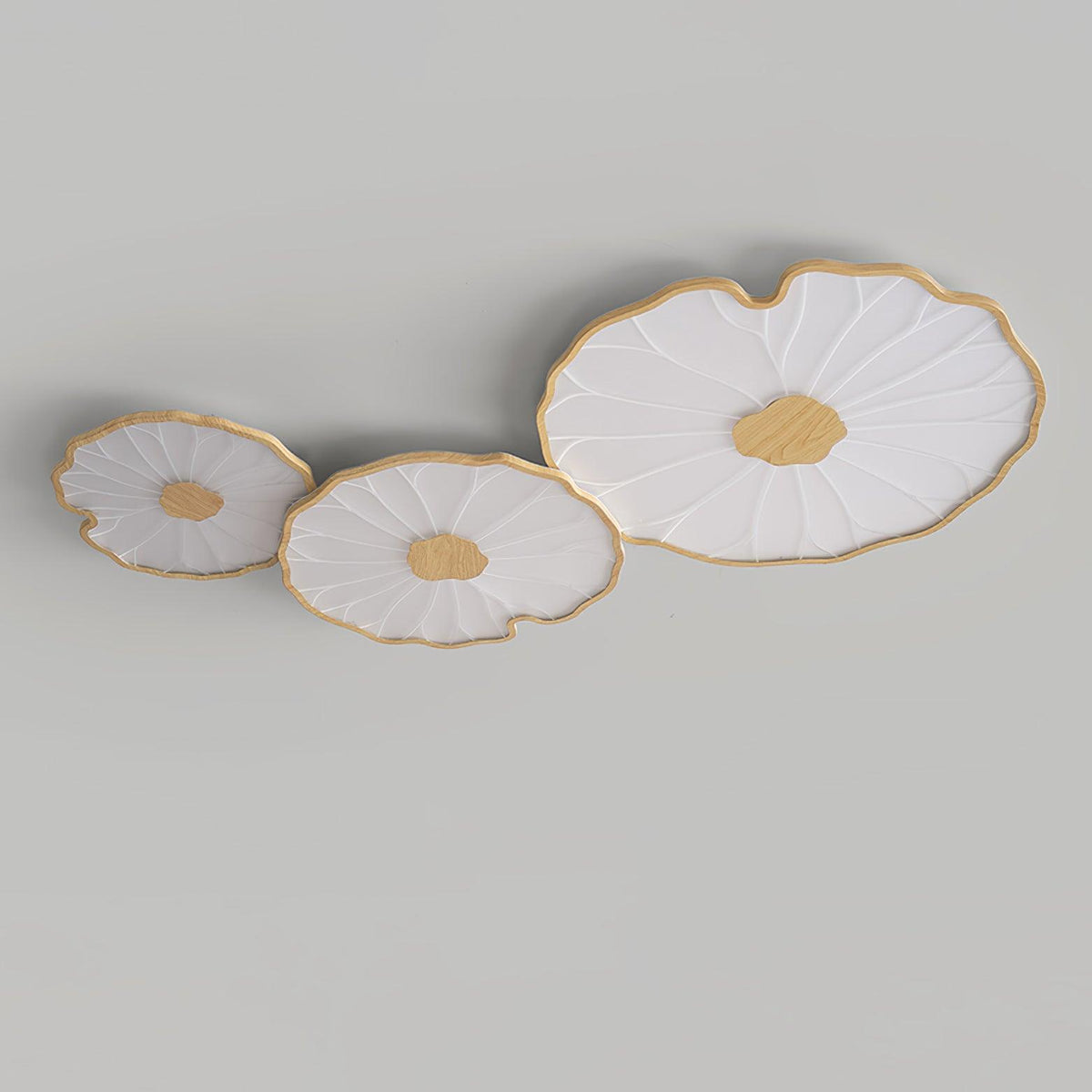 Vostel Plafonnier Feuille de Lotus avec Finition Bois-Cielum