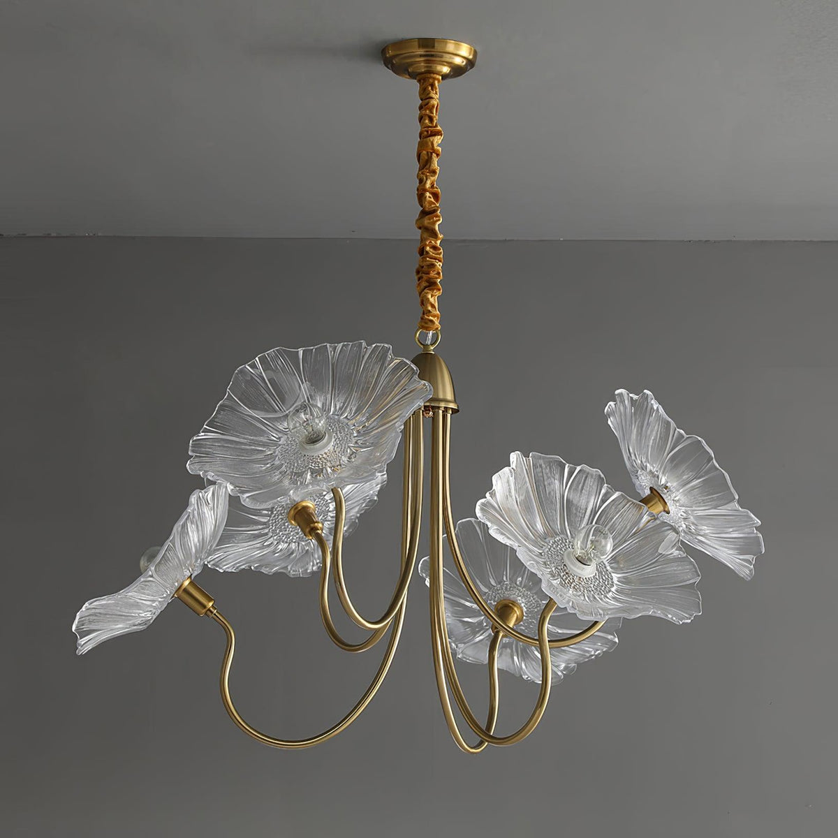 Darelia Lustre Feuille de Lotus en Verre