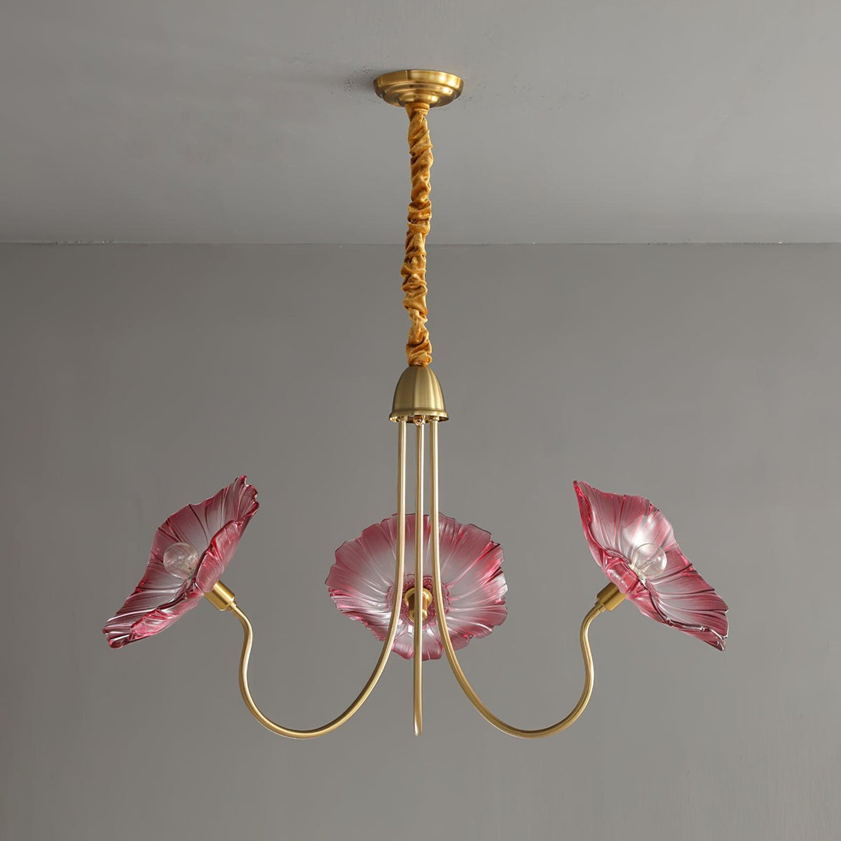 Darelia Lustre Feuille de Lotus en Verre