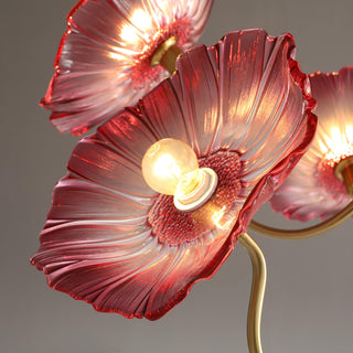 Lustra Lustre Feuille de Lotus en Verre