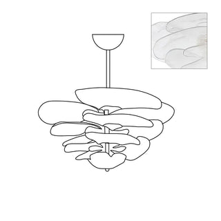 Evvinora Lustre en Métal et Verre à Couches de Feuilles Créativité Individuelle