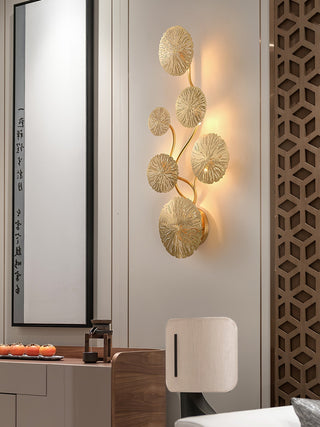 Lustra Applique Murale Feuille De Lotus En Laiton-Luire