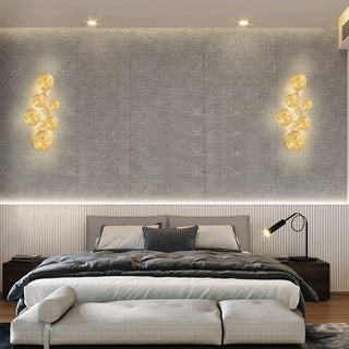 Lustra Applique Murale Feuille De Lotus En Laiton-Luire