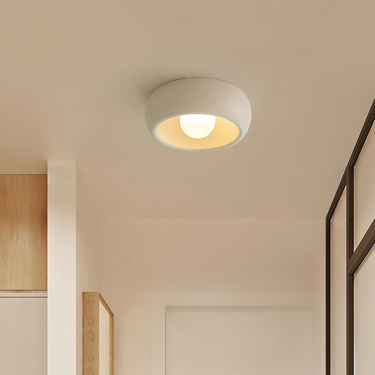 Louis Moderne Minimaliste Ronde Verre Plafonnier