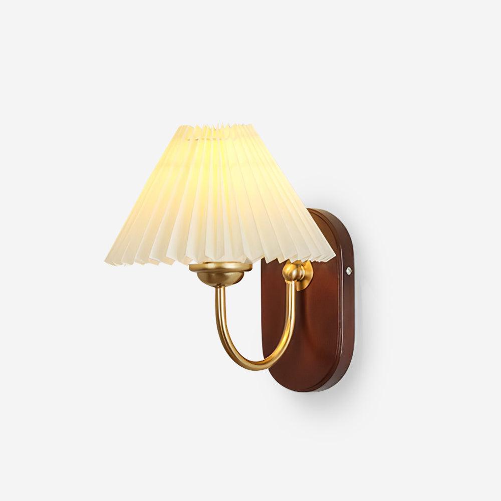 Solenne Vintage Pleated Shade Wall Lamp-Neutral Decor