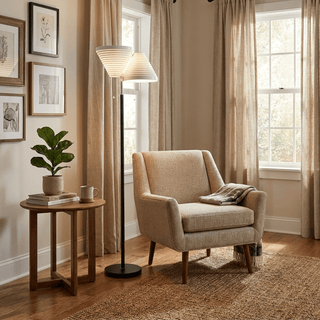 Louver Floor Lamp-Neutral Decor