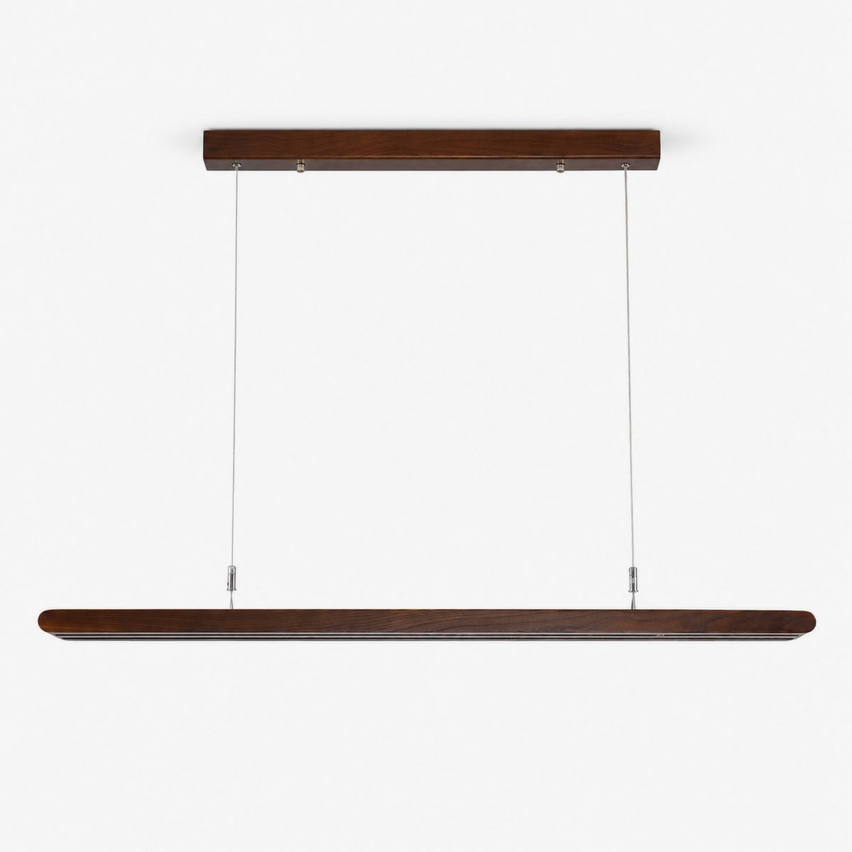 Louvered Wood Linear Pendant Light-Neutral Decor