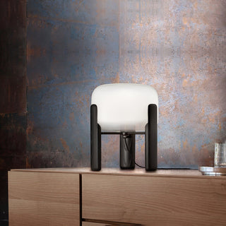 Elden Lampe de Table en Bois Et Verre