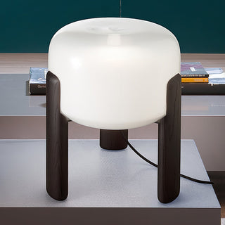 Elden Lampe de Table en Bois Et Verre