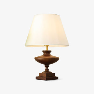 Liorat Lampe de Table en Bois Et Tissu