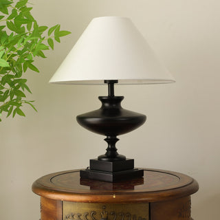 Liorat Lampe de Table en Bois Et Tissu