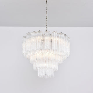 Aurora Lustre Transparent Verre Multi-Étage Cristal Lueur
