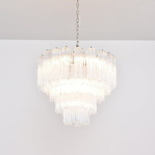 Aurora Lustre Transparent Verre Multi-Étage Cristal Lueur