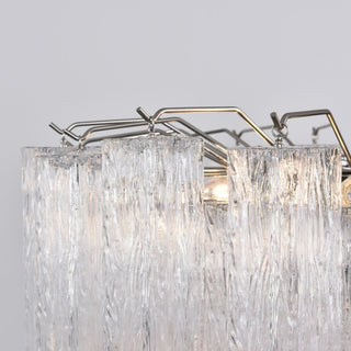 Aurora Lustre Transparent Verre Multi-Étage Cristal Lueur