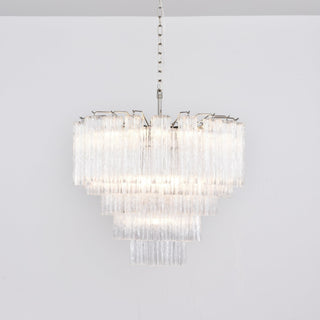 Aurora Lustre Transparent Verre Multi-Étage Cristal Lueur