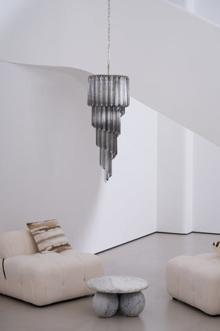 Aurora Lustre Fumé Verre Spirale