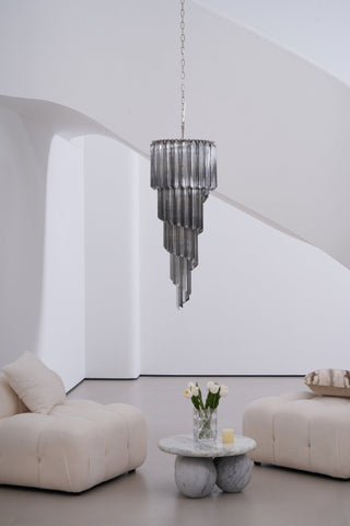 Aurora Lustre Fumé Verre Spirale