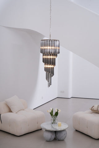 Aurora Lustre Fumé Verre Spirale