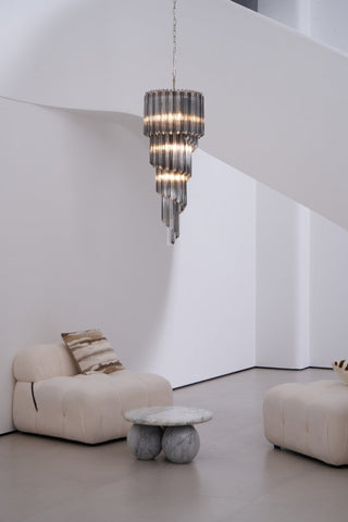 Aurora Lustre Fumé Verre Spirale