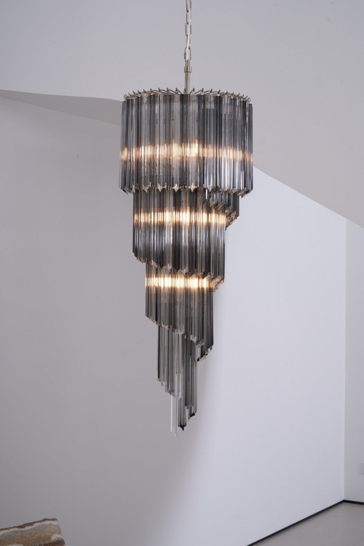 Darenona Lustre Fumé Verre Spirale