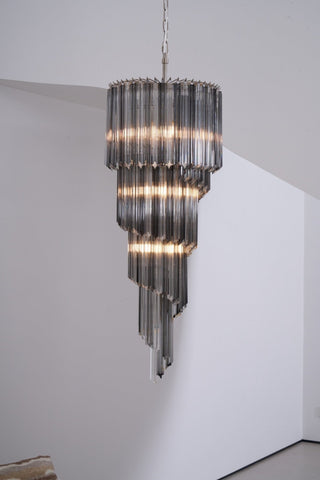 Aurora Lustre Fumé Verre Spirale