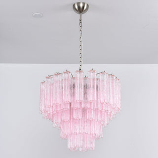 Aurora Lustre Rose Verre Multi-Étage Romantique