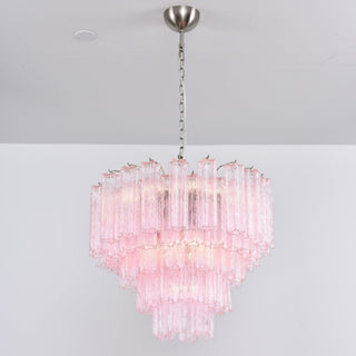 Aurora Lustre Rose Verre Multi-Étage Romantique
