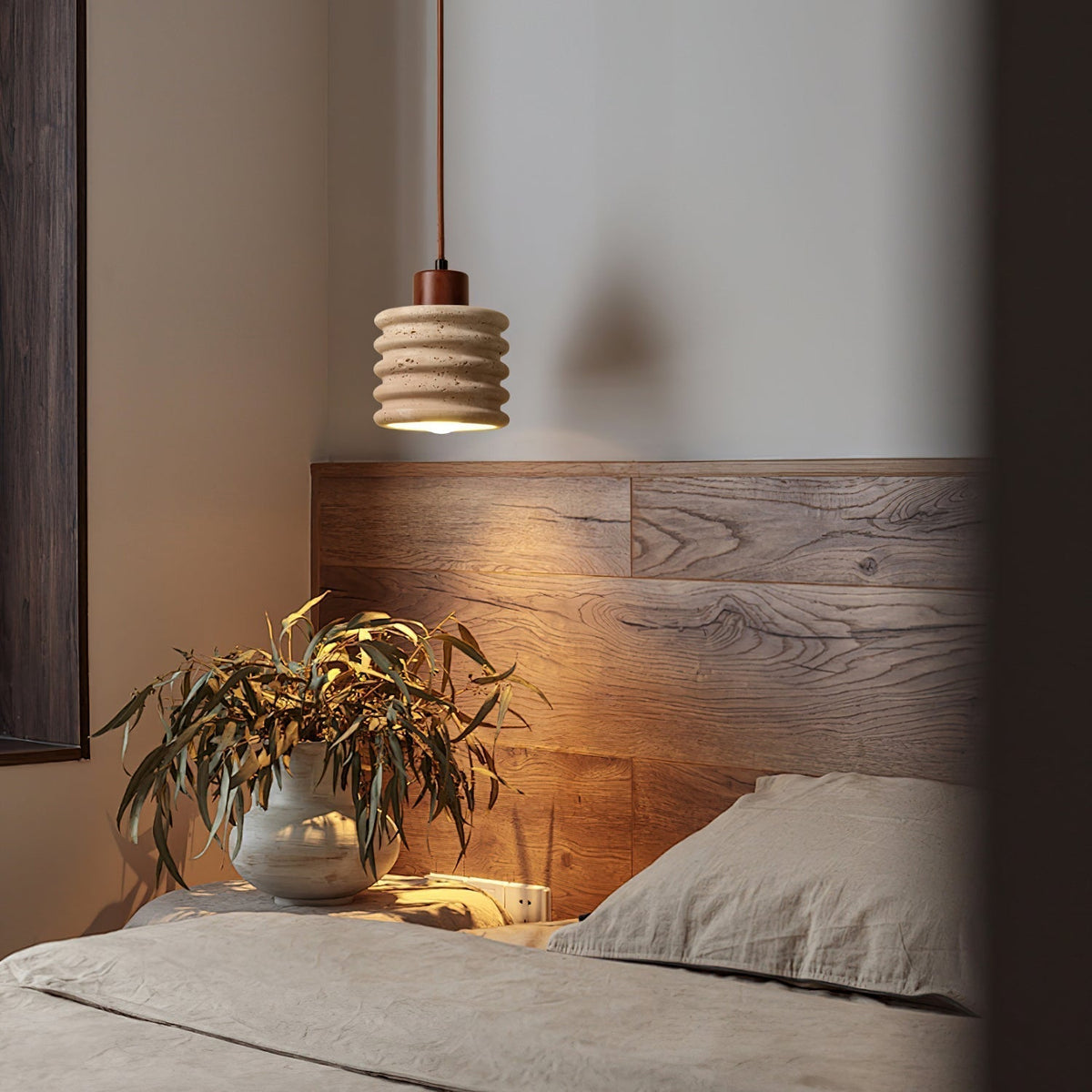 Burlat Pendant Light Travertine-Neutral Decor
