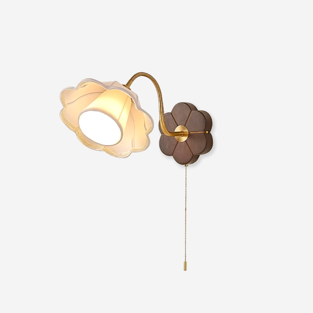 Maribel Vintage Flower Wall Lamp-Neutral Decor