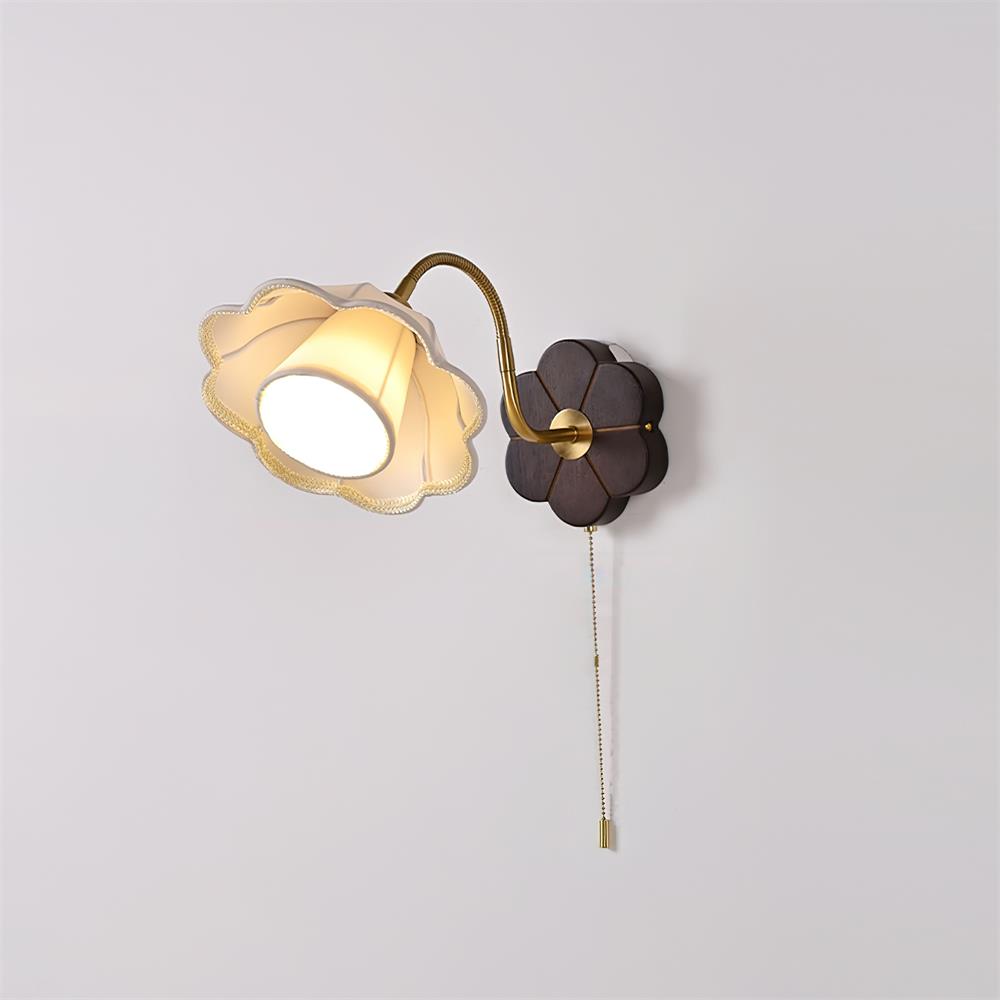 Maribel Vintage Flower Wall Lamp-Neutral Decor