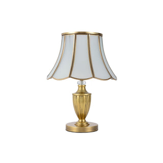 Valencia Lampe de Table en Laiton Et Verre Vintage