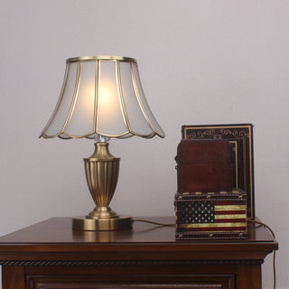 Valencia Lampe de Table en Laiton Et Verre Vintage
