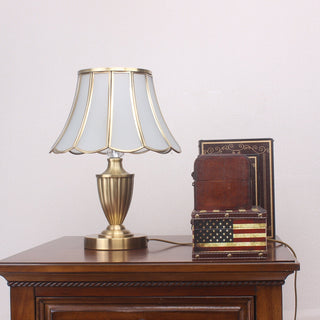 Valencia Lampe de Table en Laiton Et Verre Vintage