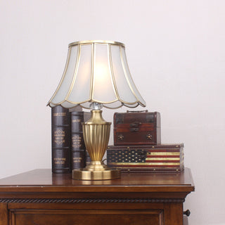 Valencia Lampe de Table en Laiton Et Verre Vintage