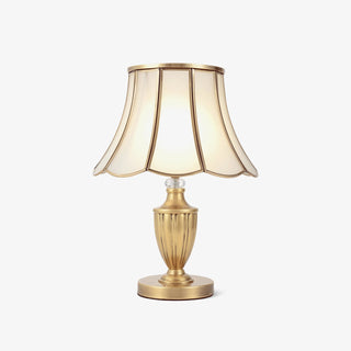 Valencia Lampe de Table en Laiton Et Verre Vintage
