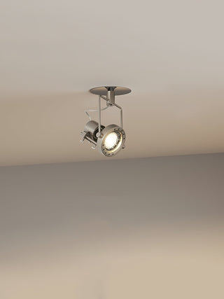 Keron Plafonnier en Métal Nickel Industriel