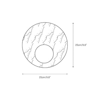 Uphae Applique Murale Ronde Marbre Verre Nordic Premium