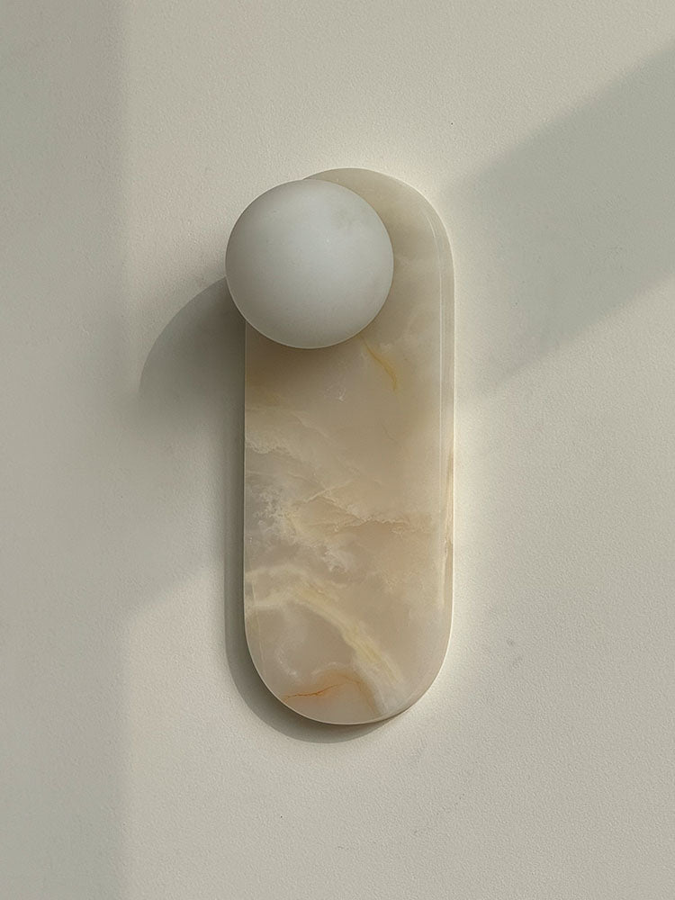 Glenessa Applique Murale Marbre Blanc Jade Art Nordic Premium