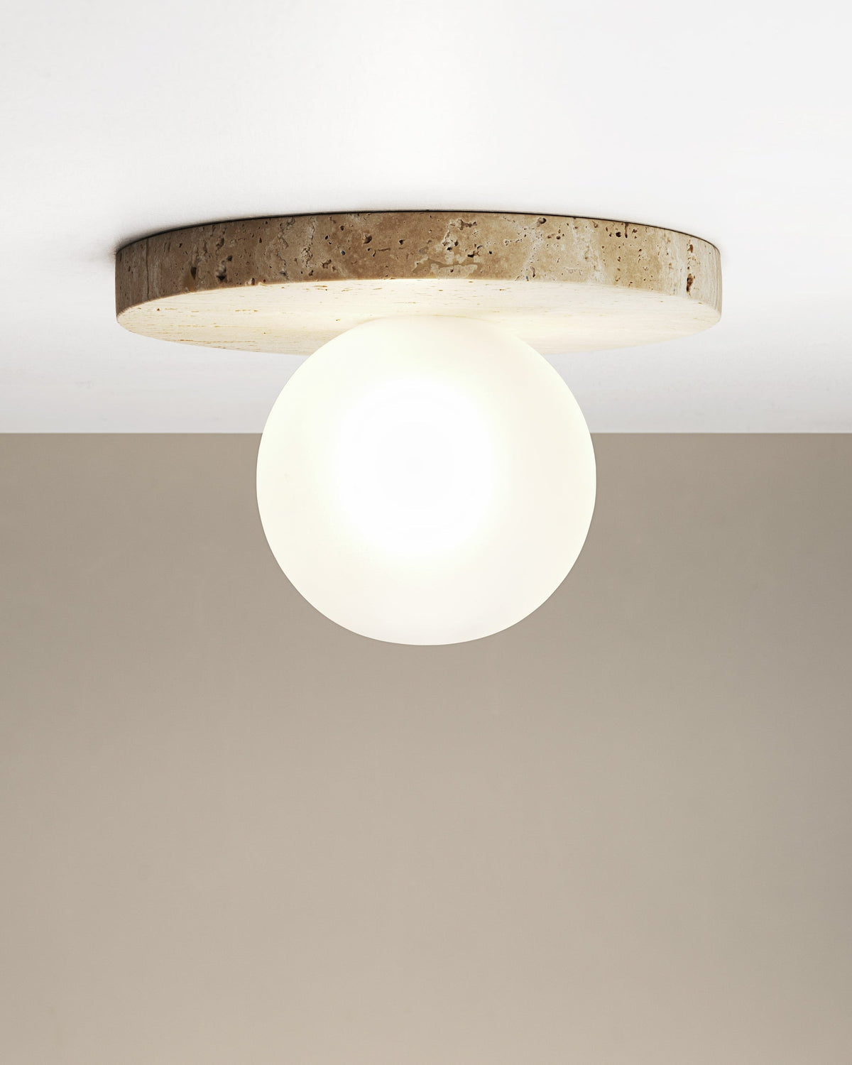 Fiorine Applique Murale Travertin Marbre Flushmount Minimaliste Moderne