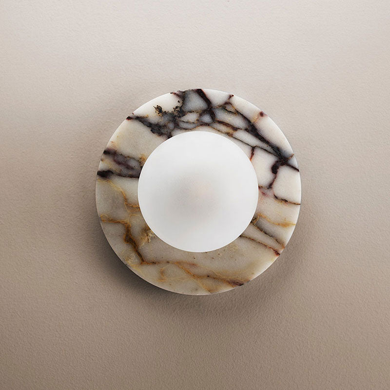Fiorine Applique Murale Travertin Marbre Flushmount Minimaliste Moderne