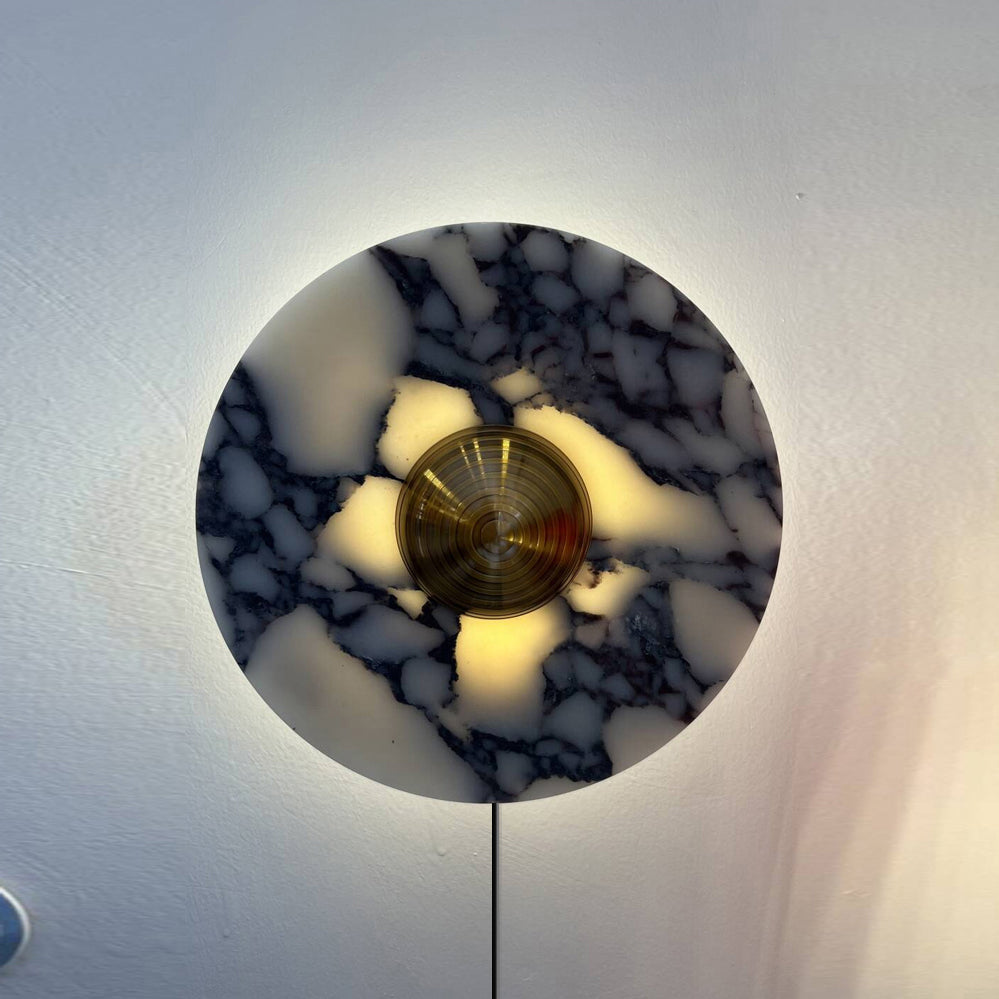 Renise Applique Murale Marbre Métal Art Nordic Plug-In
