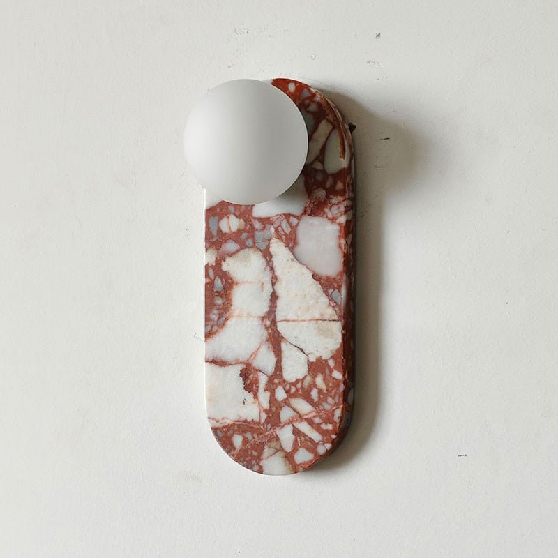 Aurilia Applique Murale en Verre et Marbre Moderne Minimaliste