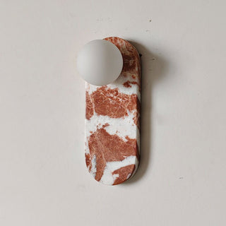 Sysolion Applique Murale en Verre et Marbre Moderne Minimaliste