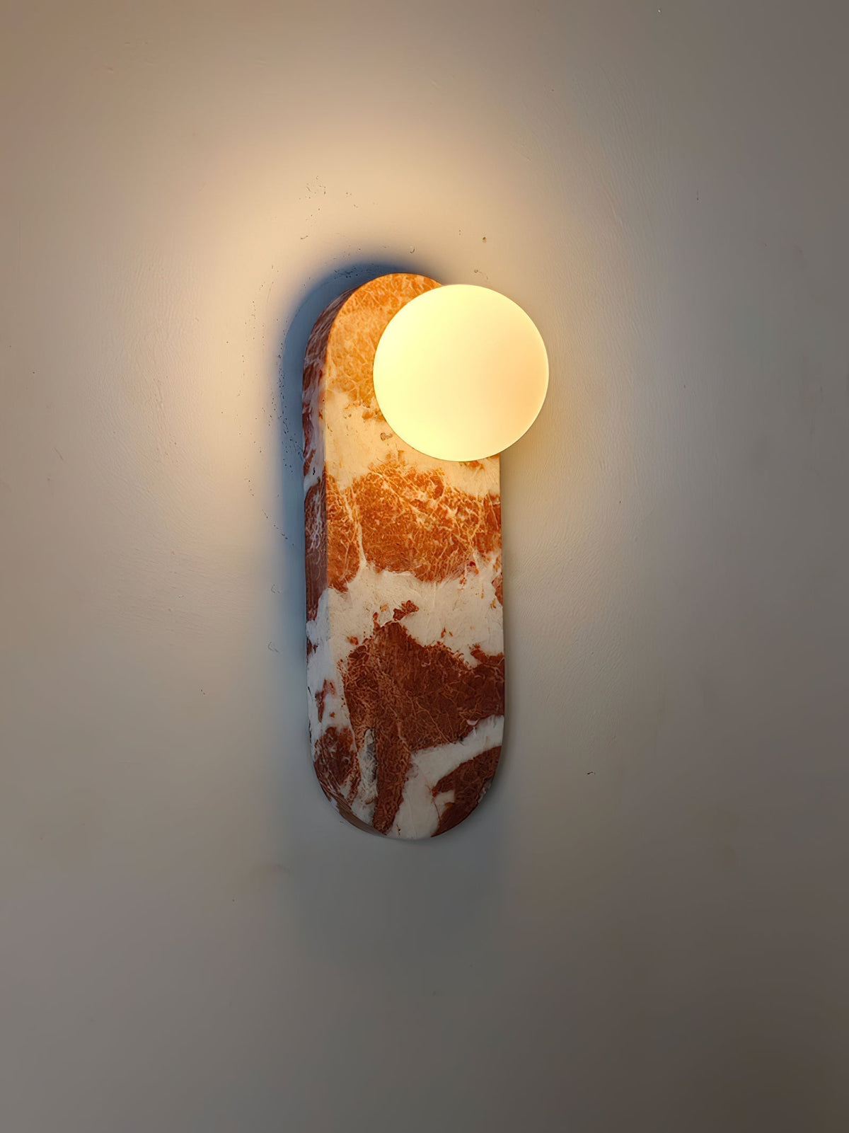 Aurilia Applique Murale en Verre et Marbre Moderne Minimaliste