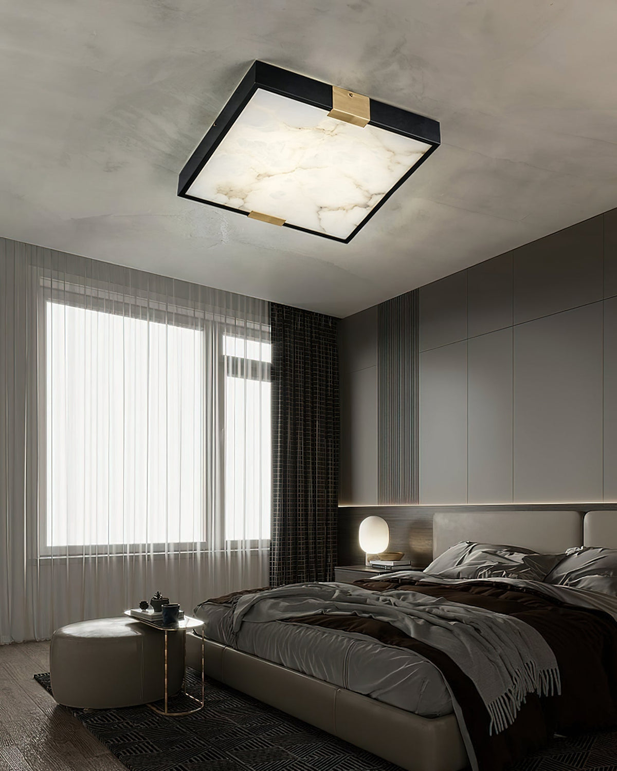 Uphaara Lampe de Plafond Albâtre Minimaliste Moderne