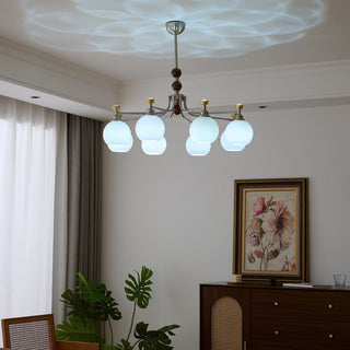 Eursoria Lustre Bois Verre Art Orb Traditionnel