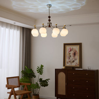 Eursoria Lustre Bois Verre Art Orb Traditionnel