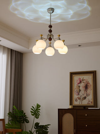 Eursoria Lustre Bois Verre Art Orb Traditionnel