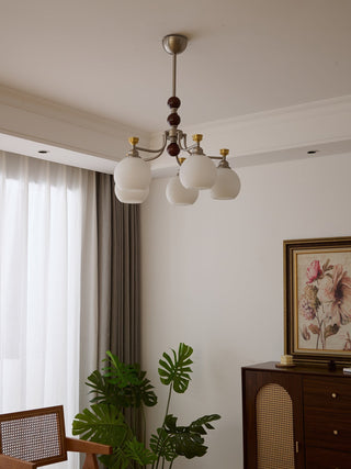 Eursoria Lustre Bois Verre Art Orb Traditionnel