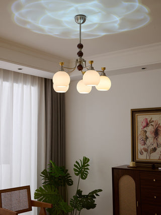 Eursoria Lustre Bois Verre Art Orb Traditionnel